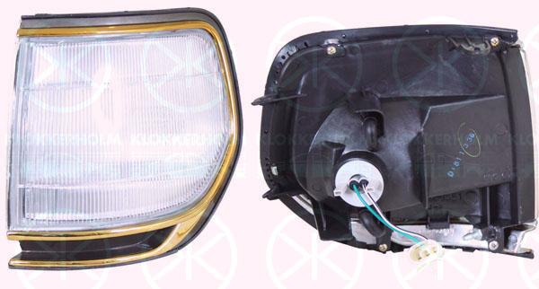 End Outline Marker Light, with bulb holder, white, Right, 81610 60072 (TOYOTA)