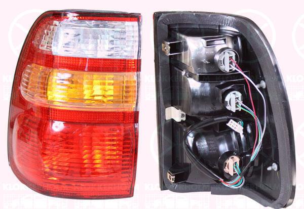 Tail Light Assembly, with bulb holder, Left, Outer section, Indicator Colour: yellow, not ECE approved, 81560 60480 (TOYOTA)