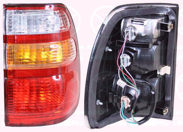 Tail Light Assembly, with bulb holder, Right, Outer section, Indicator Colour: yellow, not ECE approved, 81550 60560 (TOYOTA)