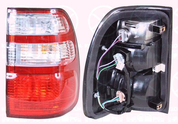 Tail Light Assembly, with bulb holder, Right, Outer section, Indicator Colour: white, not ECE approved, 