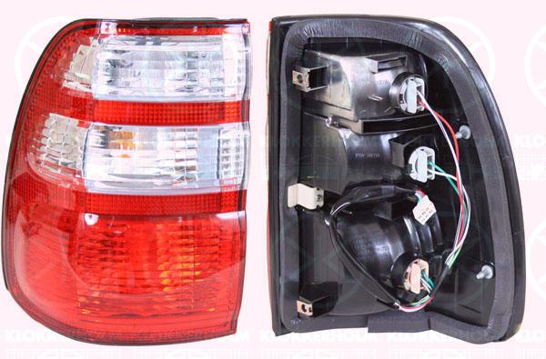 Tail Light Assembly, with bulb holder, Left, Outer section, Indicator Colour: white, not ECE approved, 