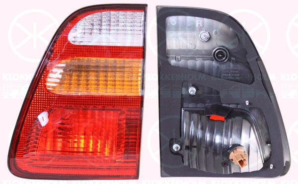 Tail Light Assembly, with bulb holder, Right, Inner Section, Indicator Colour: yellow, not ECE approved, 81580 60010 (TOYOTA), 81580 60030 (TOYOTA)