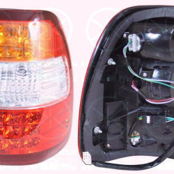 Tail Light Assembly, LED, with bulb holder, Right, Indicator Colour: yellow, Outer section, not ECE approved, 81550 60680 (TOYOTA), 81551 60750 (TOYOTA)