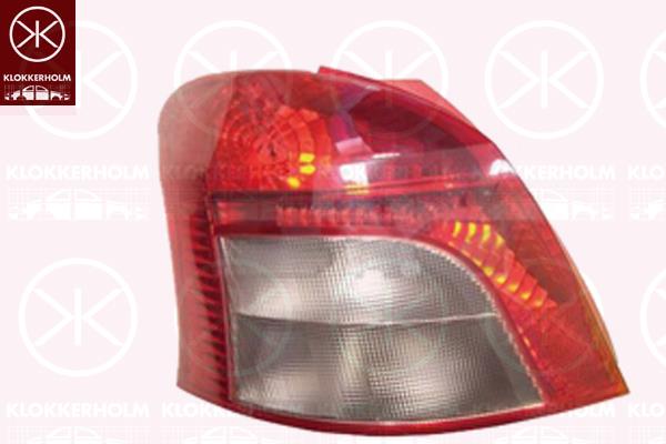 Tail Light Assembly, 3/5-drs, without bulb holder, white/red, Right, 81551 0D110 (TOYOTA), 81551 52550 (TOYOTA), 81551 52560 (TOYOTA)