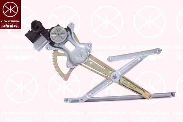 Window Regulator, 4-dr, with electric motor, with comfort function, Electric, Right Front, Number of pins: 10, 69802 0D080 (TOYOTA), 698020D080 (TOYOTA)