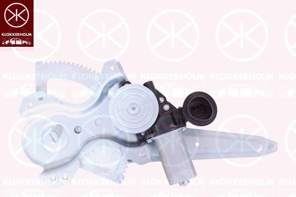 Window Regulator, with electric motor, without comfort function, Electric, Left Rear, Number of pins: 6, 6980452090 (TOYOTA)