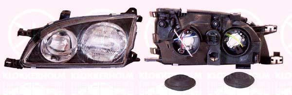 Headlight, H7/H7, for vehicles with headlight levelling, Carello type, Left, Illuminance [lx]: 12.5, 81150 05120 (TOYOTA), 8117005120 (TOYOTA)