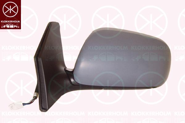 Exterior Mirror, w/primer, for electric mirror adjustment, Aspherical, Heatable, Right, 87901 05140 (TOYOTA), 8790105140 (TOYOTA)