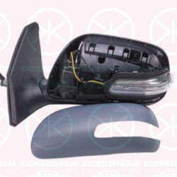 Exterior Mirror, w/primer, with indicator, for electric mirror adjustment, Aspherical, Heatable, Left, 87906 05180 (TOYOTA)