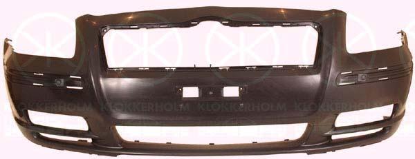 Bumper, Front, Smooth, black, with hole(s) for fog lights, 52119 05906 (TOYOTA)