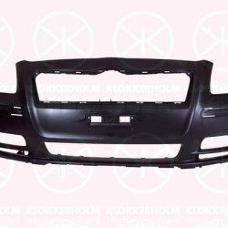 Bumper, Front, with hole(s) for washer nozzle, with hole(s) for fog lights, black, Smooth, 52119 05907 (TOYOTA)