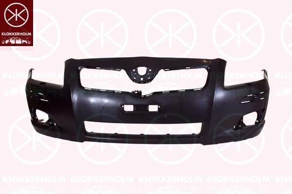 Bumper, Front, Smooth, black, with hole(s) for washer nozzle, 52119 05910 (TOYOTA)