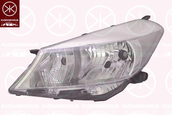 Headlight, H4, without motor for headlamp levelling, Left, Illuminance [lx]: 12.5, Koito-type, 81170 0D450 (TOYOTA)