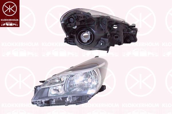 Headlight, H4, Left, Illuminance [lx]: 12.5, Housing Colour: black, without motor for headlamp levelling, Koito-type, 81170-0DA10 (TOYOTA)