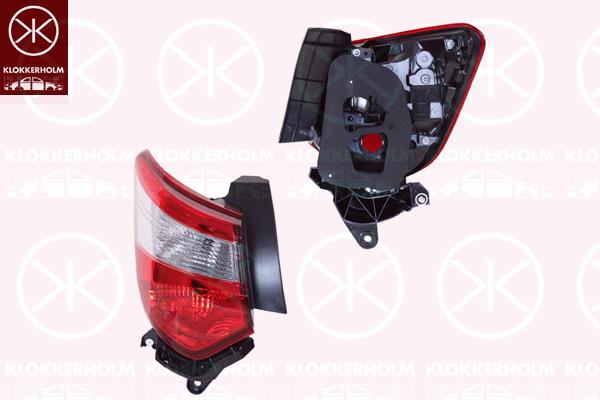 Tail Light Assembly, Left, without bulb holder, P21/5W, WY21W, 815600DB60 (TOYOTA), 81560-0DB60 (TOYOTA), 815600DB61 (TOYOTA)