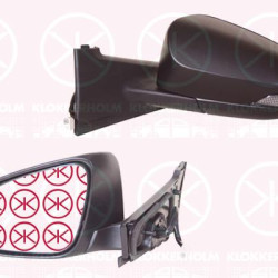 Exterior Mirror, Right, for electric mirror adjustment, with indicator, Number of pins: 7, Heatable, Convex, w/primer, 879100D600 (TOYOTA), 8791052C50 (TOYOTA)