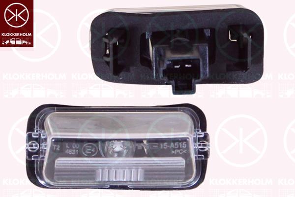 Licence Plate Light, with bulb holder, 81270-0D120 (TOYOTA), 81271-0D120 (TOYOTA)