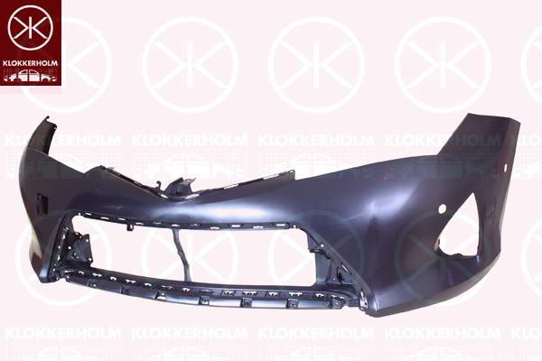 Bumper, with hole(s) for parking assistant system, Front, black, 521190Z925 (TOYOTA)