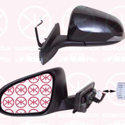 Exterior Mirror, Left, for electric mirror adjustment, Number of pins: 7, with indicator, Heatable, w/primer, Convex, 87945-0F911 (TOYOTA), 87940F4010 (TOYOTA), 87940-F4010 (TOYOTA)