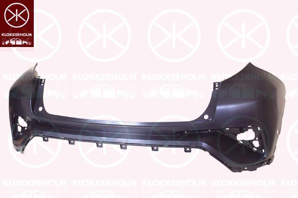 Bumper, Rear, Smooth, with hole(s) for parking distance control, Upper section, Number of bores: 2, 52159 F4911 (TOYOTA)