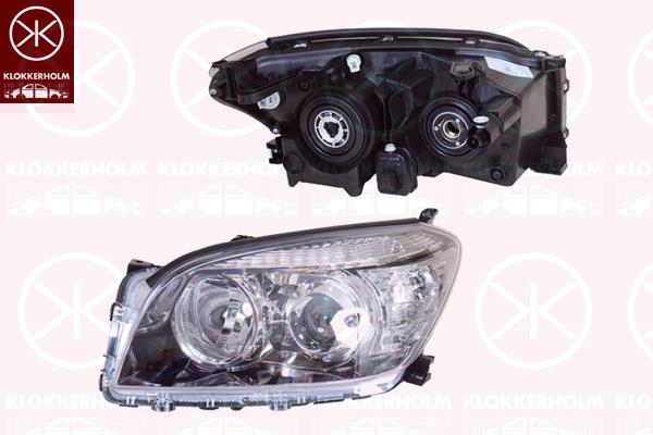 Headlight, HB3, H11, with motor for headlamp levelling, Left, Illuminance [lx]: 12.5, Housing Colour: black, 81170 42360 (TOYOTA)