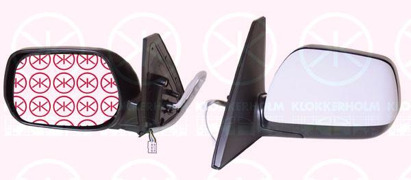 Exterior Mirror, for electric mirror adjustment, Left, Number of pins: 5, Heatable, w/primer, Convex, 8794042590 (TOYOTA), 8794042640 (TOYOTA), 8794042740 (TOYOTA), 8794042760 (TOYOTA)