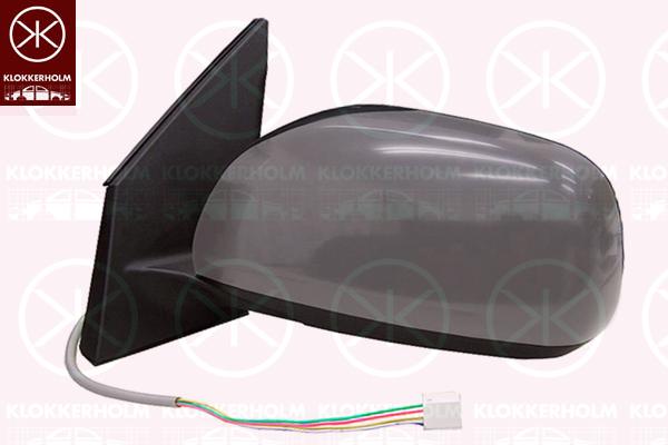 Exterior Mirror, Left, Electronically foldable, for electric mirror adjustment, Number of pins: 7, Heatable, Convex, w/primer, 87940 42841 (TOYOTA)