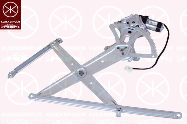 Window Regulator, 4-dr, with electric motor, without comfort function, Electric, Right Front, Number of pins: 2, 69801 40050 (TOYOTA), 69801 42050 (TOYOTA)