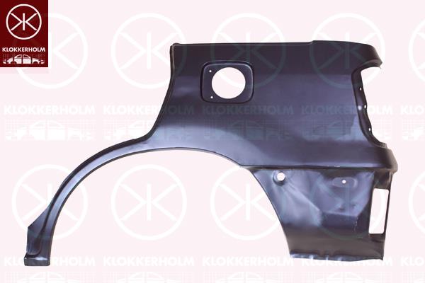 Quarter Panel, 4-dr, Left Rear, Repair Panel, Wheel Arch Border, 