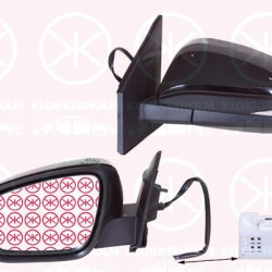 Exterior Mirror, Left, for electric mirror adjustment, Electronically foldable, with indicator (LED), Number of pins: 9, Heatable, Convex, w/primer, 8794042B80 (TOYOTA), 87940-42B80 (TOYOTA)