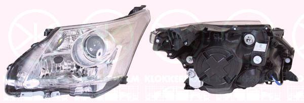 Headlight, H11/HB3, with motor for headlamp levelling, Left, Illuminance [lx]: 17.5, 81170 05310 (TOYOTA), 81170 05311 (TOYOTA)