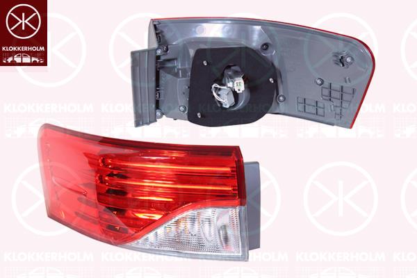 Tail Light Assembly, Left, Outer section, with bulb holder, Valeo, 81560 05290 (TOYOTA)