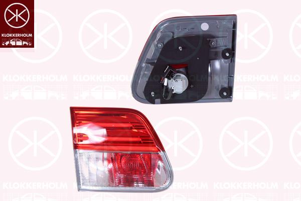 Tail Light Assembly, Right, Inner Section, with bulb holder, Valeo, 81580 05140 (TOYOTA)