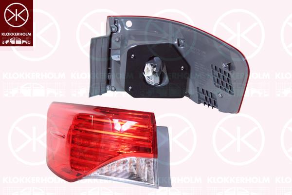 Tail Light Assembly, Left, Outer section, with bulb holder, Valeo, 8156005280 (TOYOTA), 81560-05280 (TOYOTA)