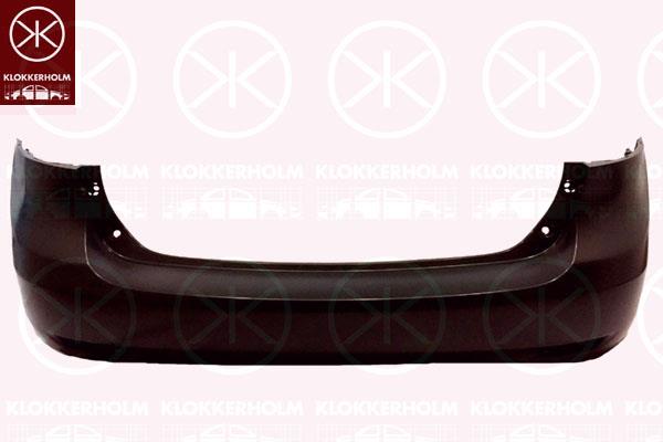 Bumper, Rear, black, Smooth, 52159 05907 (TOYOTA)