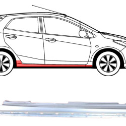 Mazda 2 (07-) Schweller (4/5 Türen, rechts), 453342