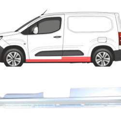 Berlingo/Partner/Proace/Combo (18-) Threshold (without sliding door, left), 98 276 794 80 (CITROEN), 9827679480 (PEUGEOT)