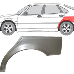 Saab 9- 3 (98-) Nadkole tylne (5-drzwiowe, lewe), 652283-5, Saab 9- 3 (1998- 2003) Galinė arka