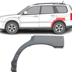 Subaru Forester (02-/05-) Takakaappi (4D, vasen), 72418451, Subaru Forester 2002/2005 Galinė arka, Subaru Forester 2002/2005 arka, Subaru Forester 2002/2005 arkos, Subaru Forester 2002/2005 skardos