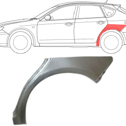 Subaru Impreza (07-) Arco traseiro (HB, 4 portas, esquerda), Subaru Impreza (2007- 2014) Galinė arka721584-5