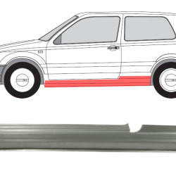 VW Golf 3 (91-) Schwelle (2D, links), slenksčiai, 953841, 5901532222258, VW Golf 3 Slenkstis