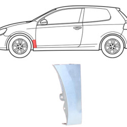 VW Golf 6 (08-) Lower front wing (left), 