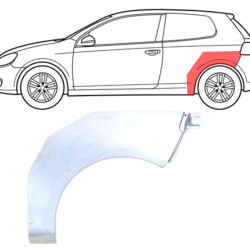 VW Golf 6 (08-) Arc spate (3 uși, stânga), 5K3809605 (VW), VW Golf 6 2008 Galinė arka