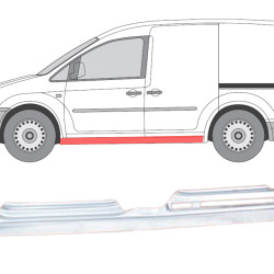 VW Caddy (04-/10-) Glisant. prag (scurt, 4D, stânga), VW Caddy 2004 Slenkstis, 9575411K