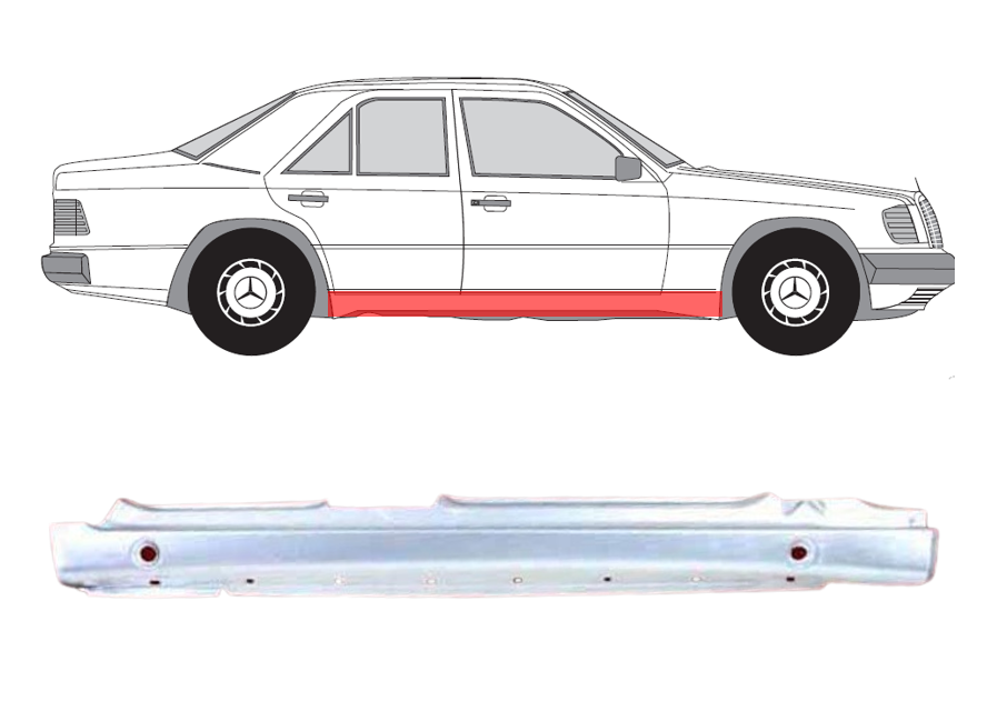 MB W202 (93-) Slenkstis (dešinė), slenksčiai, MB W202 Slenkstis, 202 637 0235, 500242-1, 3030104, 5901532115901, A 202 637 0235