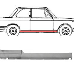 Limiar BMW 2 (66-) (2D, direita), slenksčiai, E6, E10, BMW 2 Slenkstis