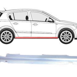 Opel Astra (09-) Prag (dreapta), slenksčiai, Opel Astra J slenkstis, 551142-1, 5903107105133