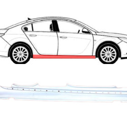 Opel Insignia (08-) Tærskel (4/5 døre, højre), Opel Insignia (2008- 2017) Slenkstis, 164245 (OPEL), 22908867 (OPEL), 22908869 (OPEL)