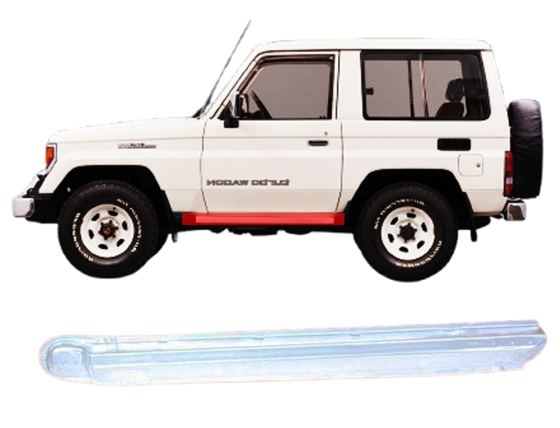 Toyota Land Cruiser (84-) Slenkstis (2D, kairė), slenksčiai, Toyota Land Cruiser J7 Slenkstis, 817541, 8132001