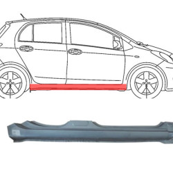 Toyota Yaris (06-) Schwelle (5-türig, rechts), Toyota Yaris (2006- 2011) Slenkstis, 810542, 6141152160